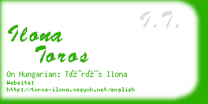 ilona toros business card